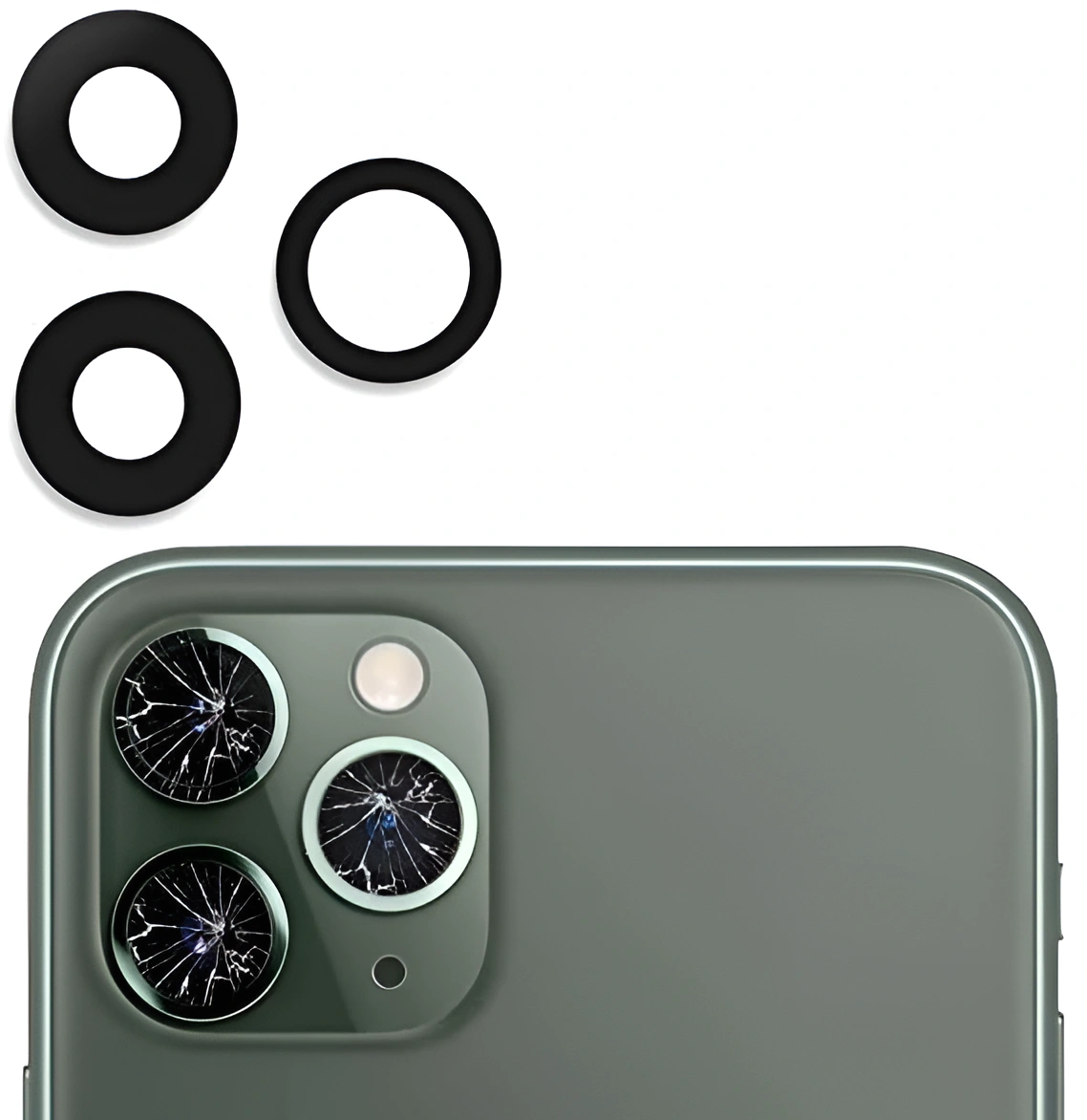 Geam Camera Spate pentru Iphone 11 pro max Negru [1]