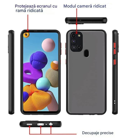 Husa Butoane Colorate pentru Samsung A07 Negru [4]