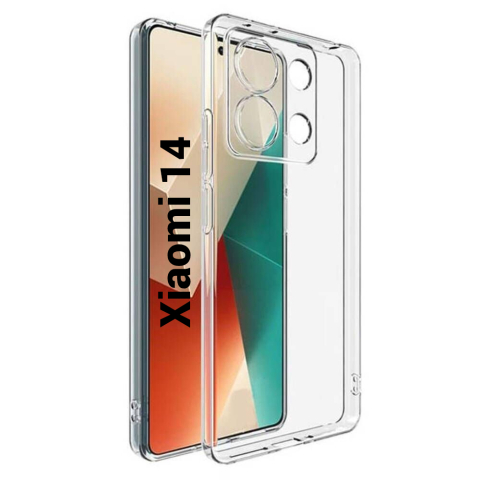 Xiaomi - Husa de silicon 2mm pentru Xiaomi 14 (23127PN0CC, 23127PN0CG). cu protectie camera transparent