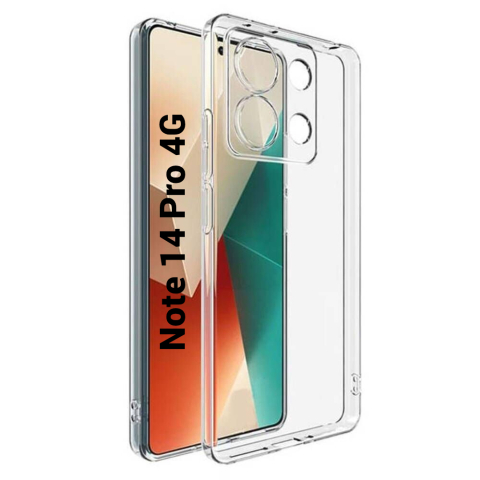Xiaomi - Husa de silicon 2mm pentru Xiaomi Redmi Note 14 Pro 4G (24116RACCG).  transparent