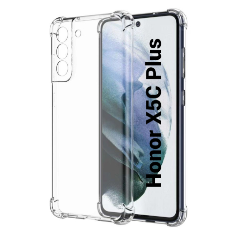 Huawei / Honor - Husa de silicon antisoc pentru Honor X5C Plus (NLA-LX1,NLA-LX2P). transparent floveme