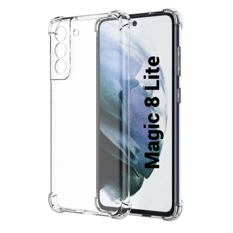 Huawei / Honor - Husa de silicon antisoc pentru Honor Magic 8 Lite / X70 / X9D Transparent