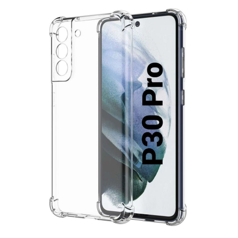 Huawei / Honor - Husa de silicon antisoc pentru Huawei P30 Lite MAR-LX1A, MAR-LX2, MAR-LX3,  MAR-AL00, MAR-TL00  transparent floveme