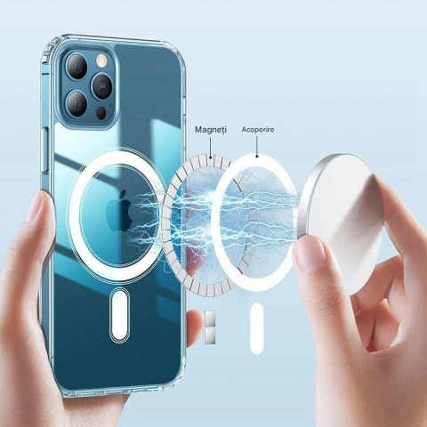 Husa de silicon magsafe pentru iphone 16 pro transparent [3]