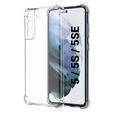 Iphone - Husa de silicon antisoc pentru Iphone 5 5s 5se transparent floveme