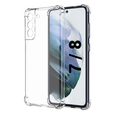Iphone - Husa de silicon antisoc pentru Iphone 7 8 transparent floveme