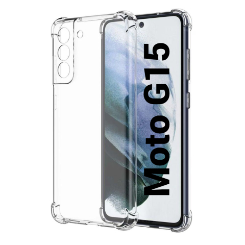 Motorola - Husa de silicon antisoc pentru Motorola G15 (XT2521-2 / XT2521-3 / XT2521-4). transparent floveme