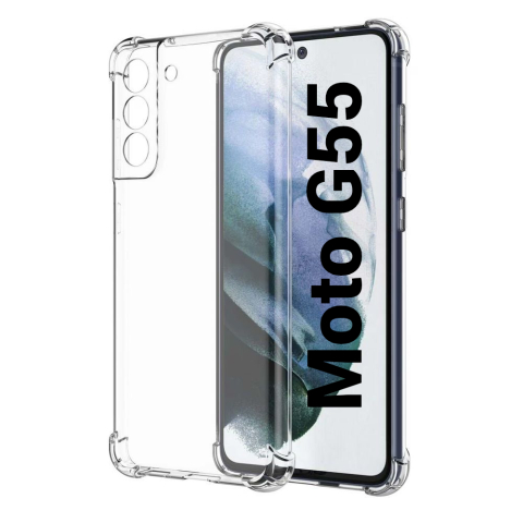 Motorola - Husa de silicon antisoc pentru Motorola G55 (XT2435-2 transparent floveme