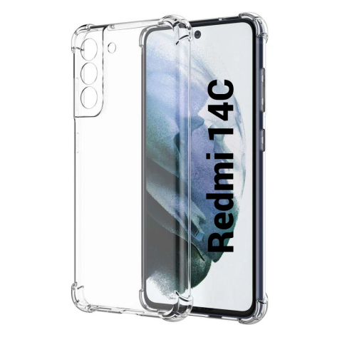 Xiaomi - Husa de silicon antisoc pentru Xiaomi Redmi 14C (2411DRN47C, 2409BRN2CA, 2409BRN2CG, 2409BRN2CY). Xiaomi Redmi 14C 5G (2411DRN47I). transparent floveme