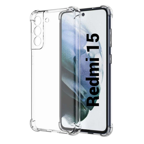 Xiaomi - Husa de silicon antisoc pentru Xiaomi Redmi 15 (25057RN09E).  transparent floveme