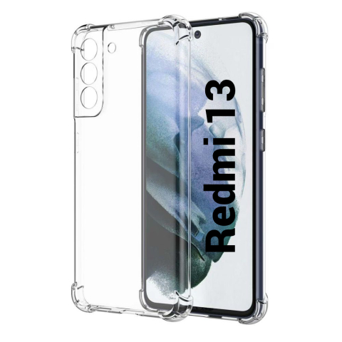 Xiaomi - Husa de silicon antisoc pentru Xiaomi Redmi 13 (2404ARN45A, 24040RN64Y).  Xiaomi Redmi 13 5G (2406ERN9CI). transparent floveme