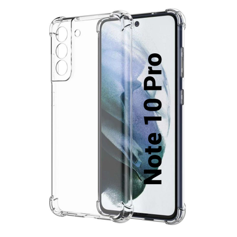 Xiaomi - Husa de silicon antisoc pentru Xiaomi Redmi Note 10 Pro (M2101K6G, M2101K6R  Xiaomi Redmi Note 10 Pro Max (M2101K6I)    transparent floveme