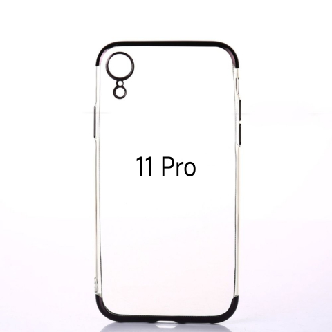 Huse Hybrid Transparent - Husa de Silicon Hybrid pentru Iphone 11 Pro Gri