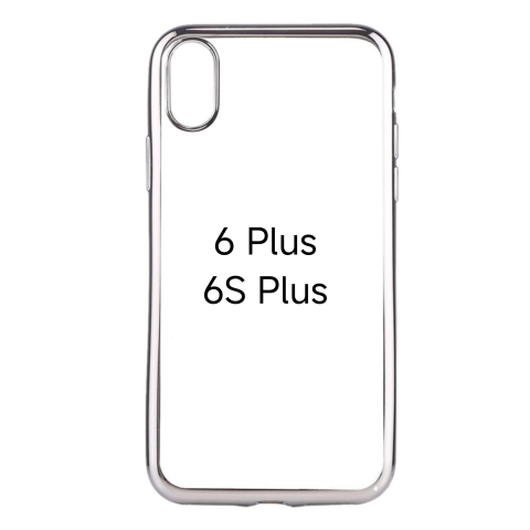 Huse Hybrid Transparent - Husa de Silicon Hybrid pentru Iphone 6 plus 6s plus argintiu