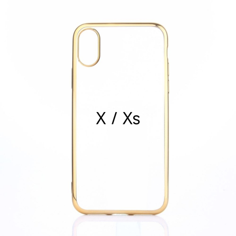 Huse Hybrid Transparent - Husa de Silicon Hybrid pentru Iphone x xs auriu