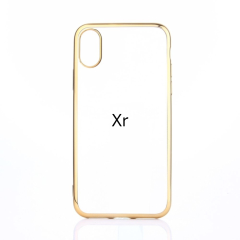 Huse Hybrid Transparent - Husa de Silicon Hybrid pentru Iphone xr auriu