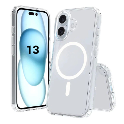 Iphone - Husa de silicon magsafe pentru iphone 13 transparent