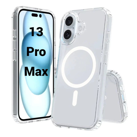 Iphone - Husa de silicon magsafe pentru iphone 13 pro max transparent