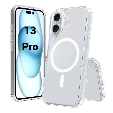 Iphone - Husa de silicon magsafe pentru iphone 13 pro transparent