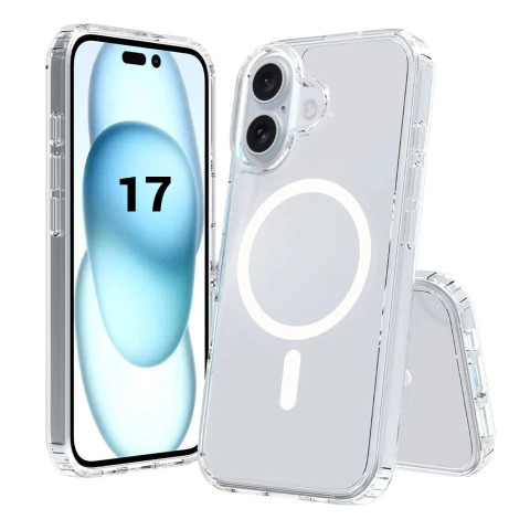Iphone - Husa de silicon magsafe pentru iphone 17 transparent