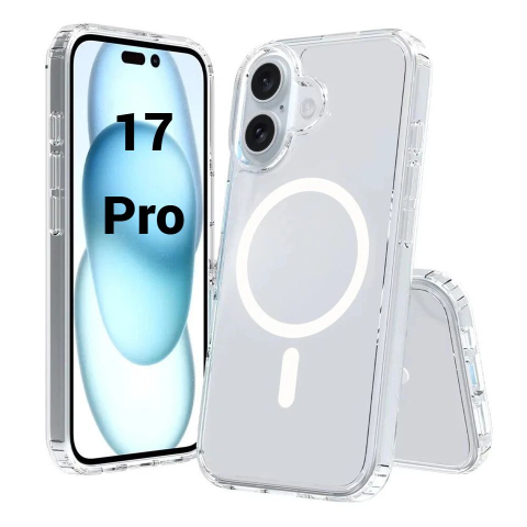 Iphone - Husa de silicon magsafe pentru iphone 17 pro transparent