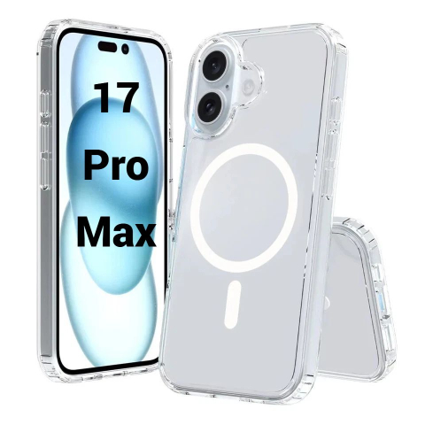 Iphone - Husa de silicon magsafe pentru iphone 17 pro max transparent