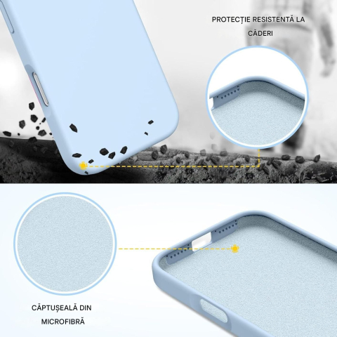 Husa de silicon soft pentru iphone 14 pro max albastru [3]