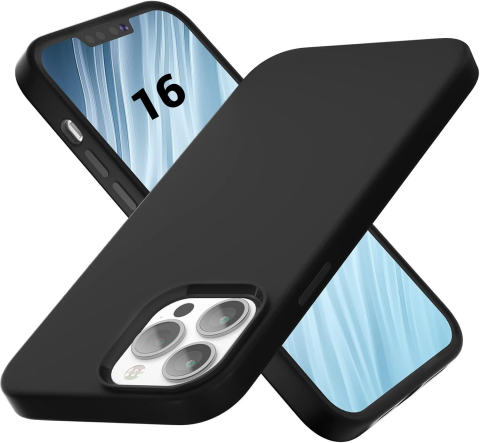 Iphone - Husa de silicon ultra slim pentru Iphone 16 negru candy