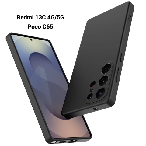 Huse Candy Ultra Slim - Husa de silicon ultra slim pentru Xiaomi Redmi 13C 23100RN82L, 23106RN0DA 23108RN04Y 2311DRN14I Xiaomi Redmi 13C 5G 23124RN87G 23124RN87I 23124RN87C Poco C65 2310FPCA4G 2310FPCA4I​​​​​​​ negru candy