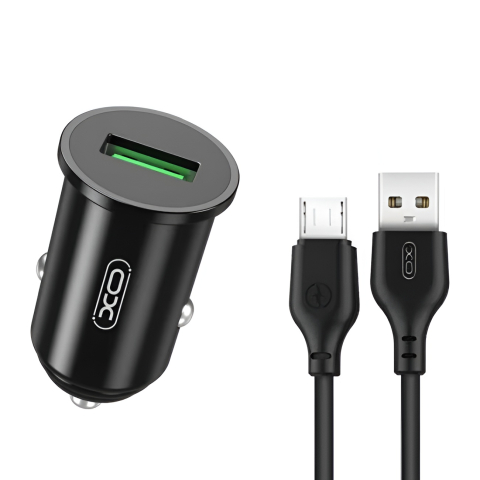 Incarcatoare - Incarcator Auto XO-TZ12 cu Cablu Usb - Micro Usb (18W QC3.0)