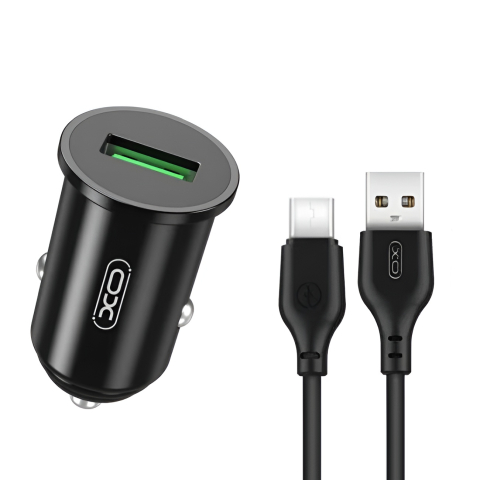 Incarcatoare - Incarcator Auto XO-TZ12 cu Cablu Usb - Type-C (18W QC3.0)
