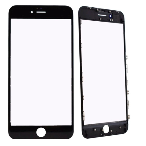 Iphone - Sticla Geam Ecran cu Rama + Oca iPhone 8 Plus Negru