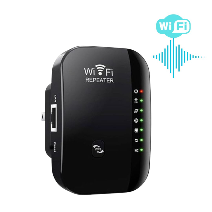 Amplificator de semnal Wireless CLAUSTEEL, Range Extender Retea WIFI cu Antene Incorporate, Transfer 300MBS, 2.4GHz, Conexiune WLAN, WPA2, WPA, WEP9, Functie WPS, Port LAN RJ-45, Negru [1]