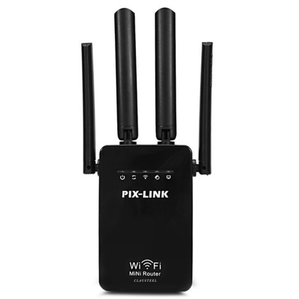 Amplificator de Semnal Wireless, Range Extender Retea WIFI, Retea 2,4GHz, Viteza 300Mbs, 4 Antene, Slot LAN, Compatibil cu 3G / 4G / 5G, Raza de actiune pana la 300M, Negru [2]