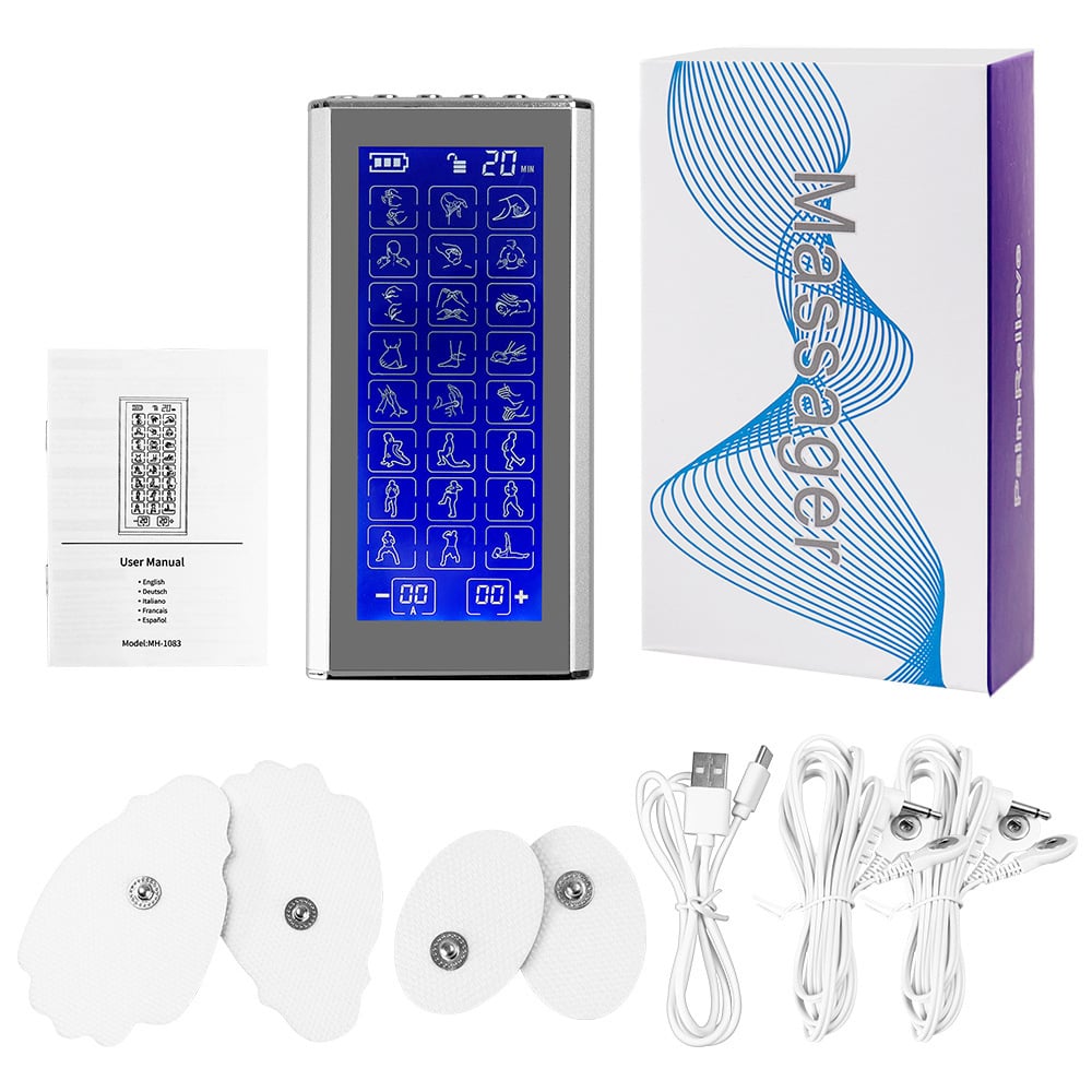 Aparat de masaj corporal cu acumulator, Electrostimulare, 24 de moduri, masaj de fizioterapie, acupunctura electronica, masaj pe tot corpul, tehnlogie EMS, 20 de nivele de Intensitate, display mare cu [5]
