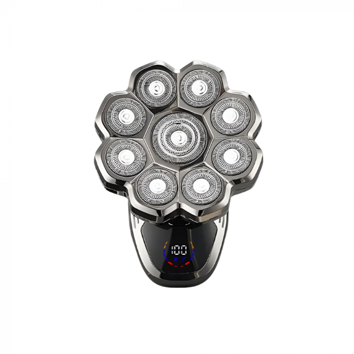 Aparat de ras Profesional CLAUSTEEL 9D pentru barbati, cu 9 lame, Accesorii 6 in 1, impermeabil IPX5, cu display LED, Kit profesional de ingrijire pentru barbati, Accesorii pentru barba si nas incluse [6]