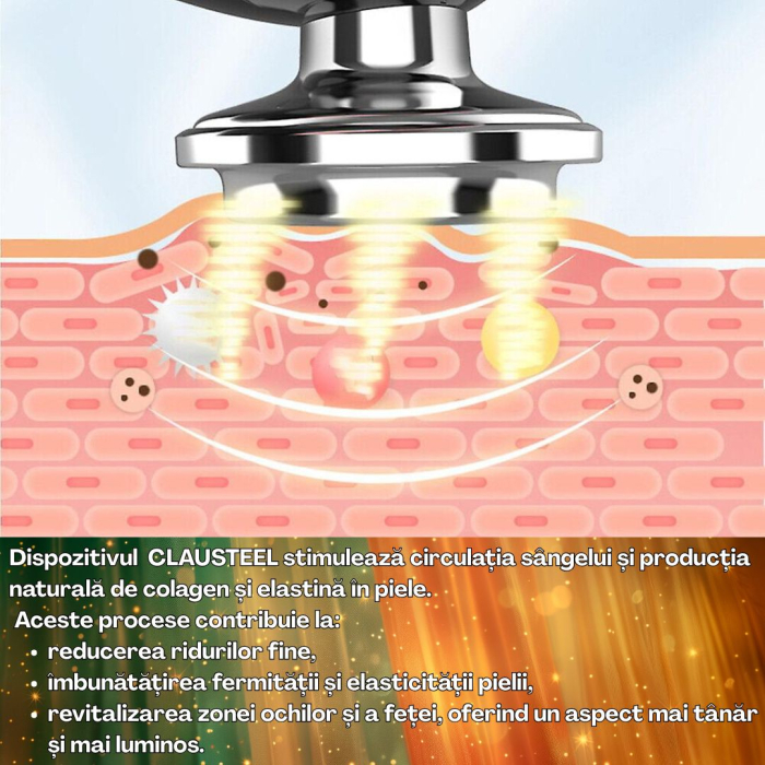 Aparat Pentru Tratament Facial Si Intinerirea Pielii 7 in 1, Lifting Facial, Masaj Facial, Stimulare EMS, Mod de Ingrijire a Ochilor, Eliminare Acnee, Terapie cu Fotoni de Lumina, Anti Rid, Roz [4]