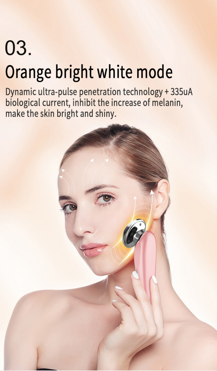Aparat Pentru Tratament Facial Si Intinerirea Pielii 7 in 1, Lifting Facial, Masaj Facial, Stimulare EMS, Mod de Ingrijire a Ochilor, Eliminare Acnee, Terapie cu Fotoni de Lumina, Anti Rid, Roz [7]