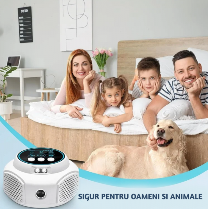 Aparat profesional cu ultrasunete CLAUSTEEL cu 4 difuzoare si lumini intermitente, anti rozatoare, anti sobolani, anti insecte, frecventa 20kHz-65kHz, afisaj digital, acoperire 360°, raza 320 MP, Alb [4]