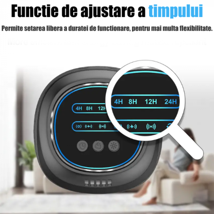 Aparat profesional cu ultrasunete CLAUSTEEL cu difuzoare si lumini intermitente, anti rozatoare, anti sobolani, anti insecte, frecventa 20kHz-65kHz, afisaj digital, acoperire 360°, raza 300 MP, Negru [5]
