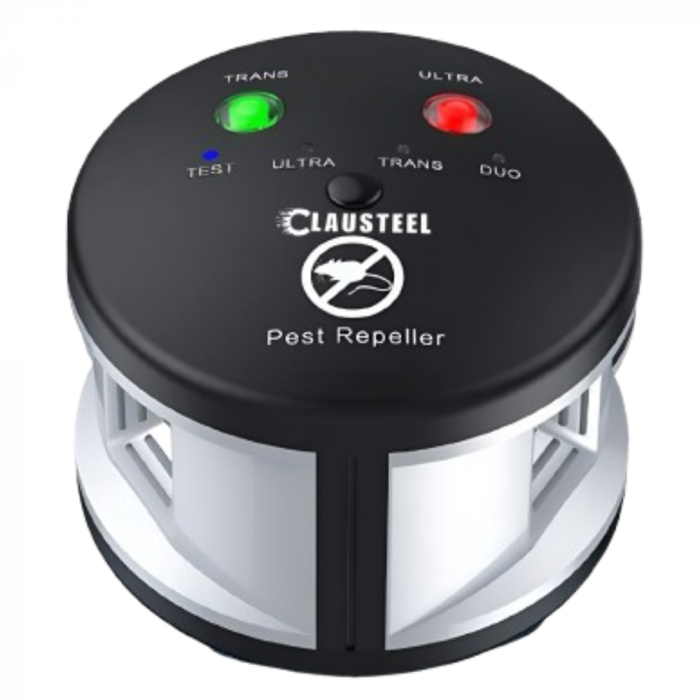 Aparat profesional cu ultrasunete CLAUSTEEL Duo Pest Repeller, anti rozatoare, anti sobolani, anti insecte, frecventa 20kHz-65kHz, acoperire 360°, Acoperire 550 MP [2]