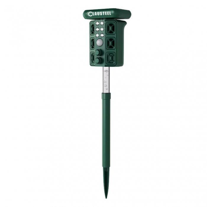 Aparat profesional cu ultrasunete si panou solar CLAUSTEEL 4in1, 4 difuzoare, Flashuri LED, senzor de miscare si infrarosu, anti rozatoare, sobolani, dihori, pasari, reptile, caini, pisici, animale sa [13]