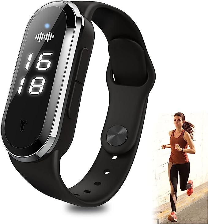 Bratara anti-tantari cu Ultrasunete si Ceas Digital CLAUSTEEL, Masoara Temperatura corporala si Numarul de pasi, Model Ultimate, Anti-insecte, Incarcare USB, Rezistenta la apa, Unisex, negru [1]