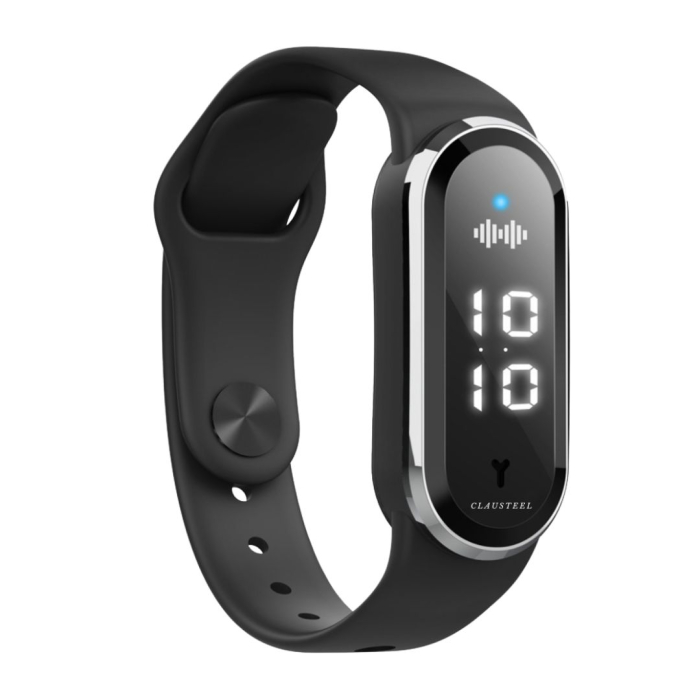 Bratara anti-tantari cu Ultrasunete si Ceas Digital, Design Modern, Anti-insecte, Incarcare USB, Rezistenta la apa, Unisex, negru [2]