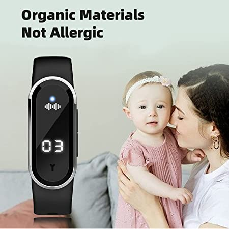 Bratara anti-tantari cu Ultrasunete si Ceas Digital, Design Modern, Anti-insecte, Incarcare USB, Rezistenta la apa, Unisex, negru [3]