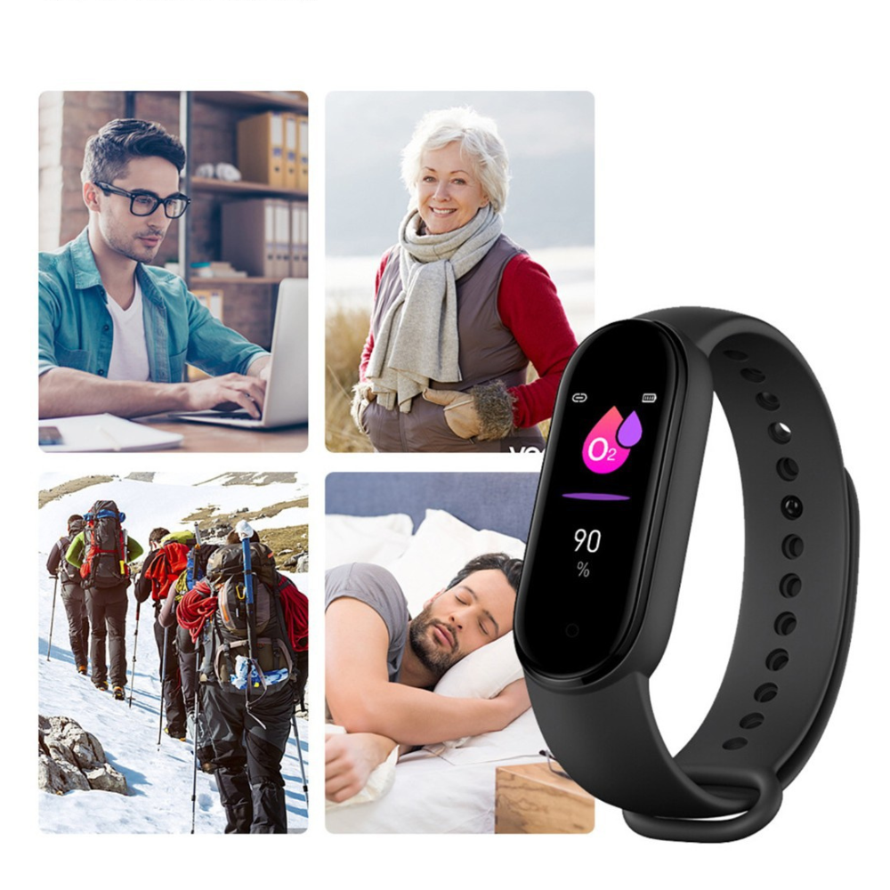 Bratara de fitness Smart M6, Bluetooth, Monitorizare Somn, Ritm cartiac, Tensiune arteriala, Numarul de pasi, Notificari, Vibratii [3]