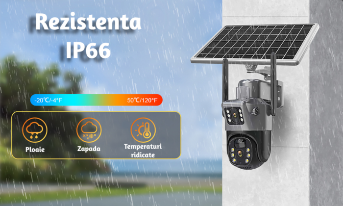 Camera de supraveghere CLAUSTEEL 2IN1 M146 cu Vedere Dubla, Conexiune Wireless, Panou Solar Monocristalin, Acumulator 10800 mAh, 6K, 6 Megapixeli, Night Vision Color, Portabila, Rotire Automata, Intel [5]