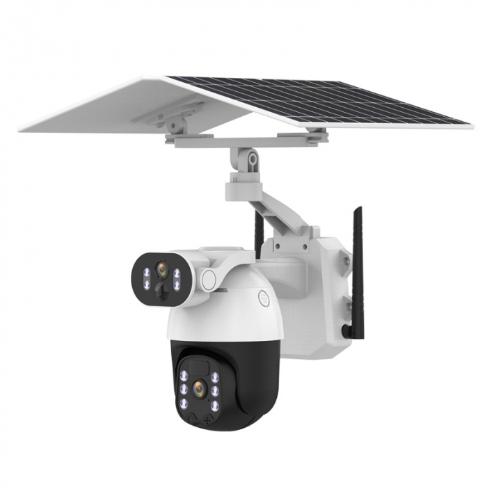 Camera de supraveghere CLAUSTEEL Q5MAX 2in1 cu Panou Solar inclus 12W, 6MP, Portabila, Acumulator incorporat 9600mah, Zoom digital 4X, Rotire automata, Micro SD, Cartela SIM, Conexiune 4G, Supraveghea [1]