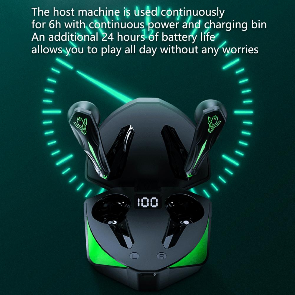 Casti Wireless Audio Gaming CLAUSTEEL Q35 , fara fir, Bluetooth 5.3, Microfon HD, Control tactil, Afisaj Digital, Functie Noise Cancellation, Iluminare Led RGB, IPX7, Mod Joc-Muzica, Autonomie 5-6 ore [9]
