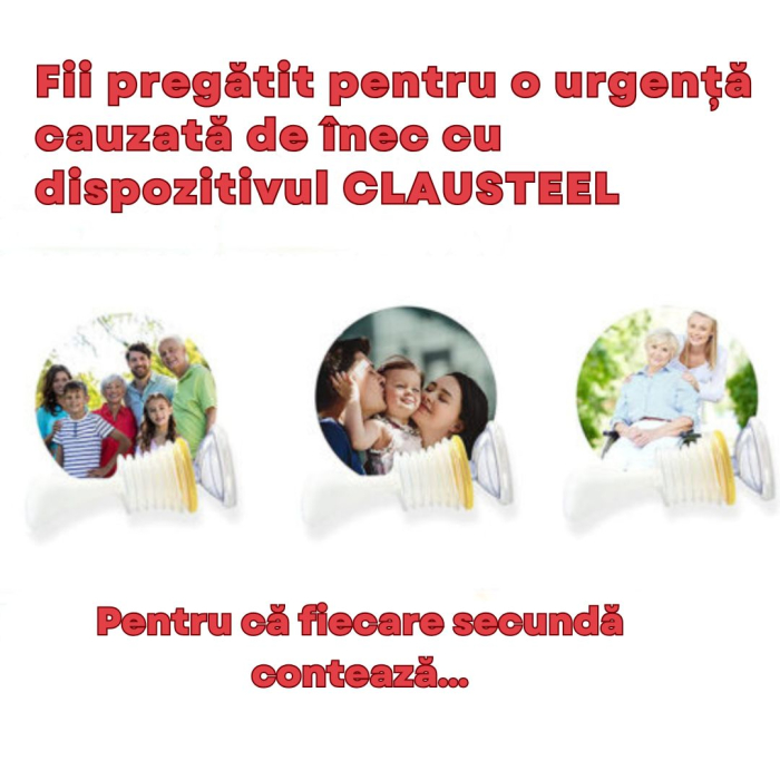 Dispozitiv de Urgenta cu Vacuum Anti Asfixiere si Anti Inec CLAUSTEEL, Dispozitiv de Salvare, Prim Ajutor cu Masti pentru Resuscitare in 2 Dimensiuni pentru Copii si Adulti, Kit de Prim Ajutor Portabi [2]